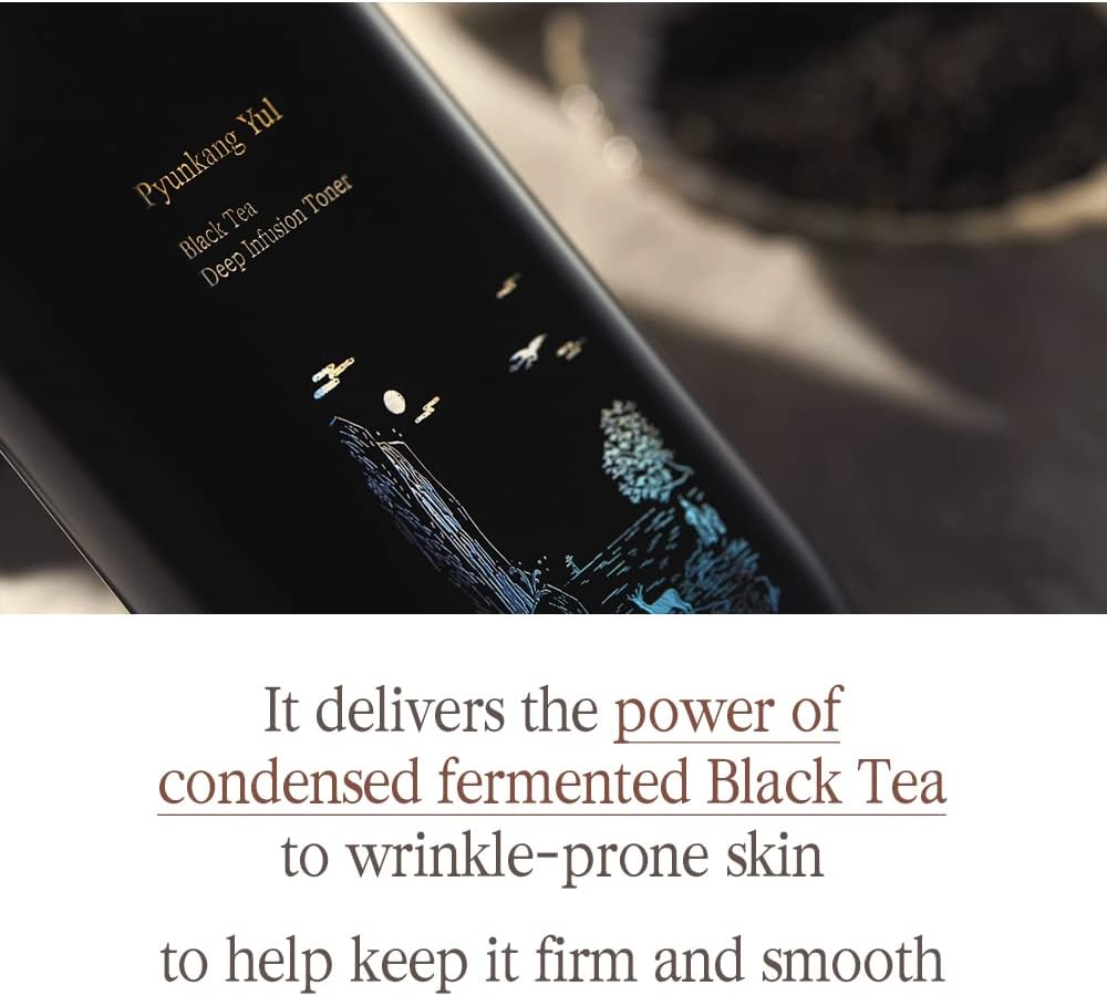 Pyunkang Yul PKY Black Tea Deep Infusion Toner for Anti-Aging, Rich Moisture Toner for Fine Line Care & Firmer Facial Skin, Zero-Irritation, Korean Skincare (4.39 Fl. Oz, 130ml)