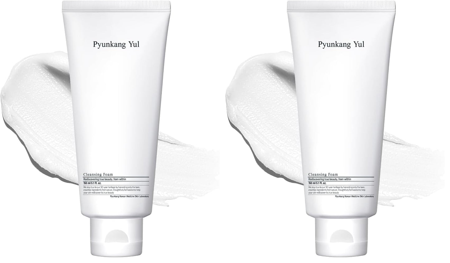 PYUNKANG YUL Cleansing Foam - Korean Facial Wash for All Skin Types - Zero-irritation Face Washer extracted from Coconut - Moisturized Skin & Creating Moisture Barrier after Cleansing - 5.1 Fl. Oz