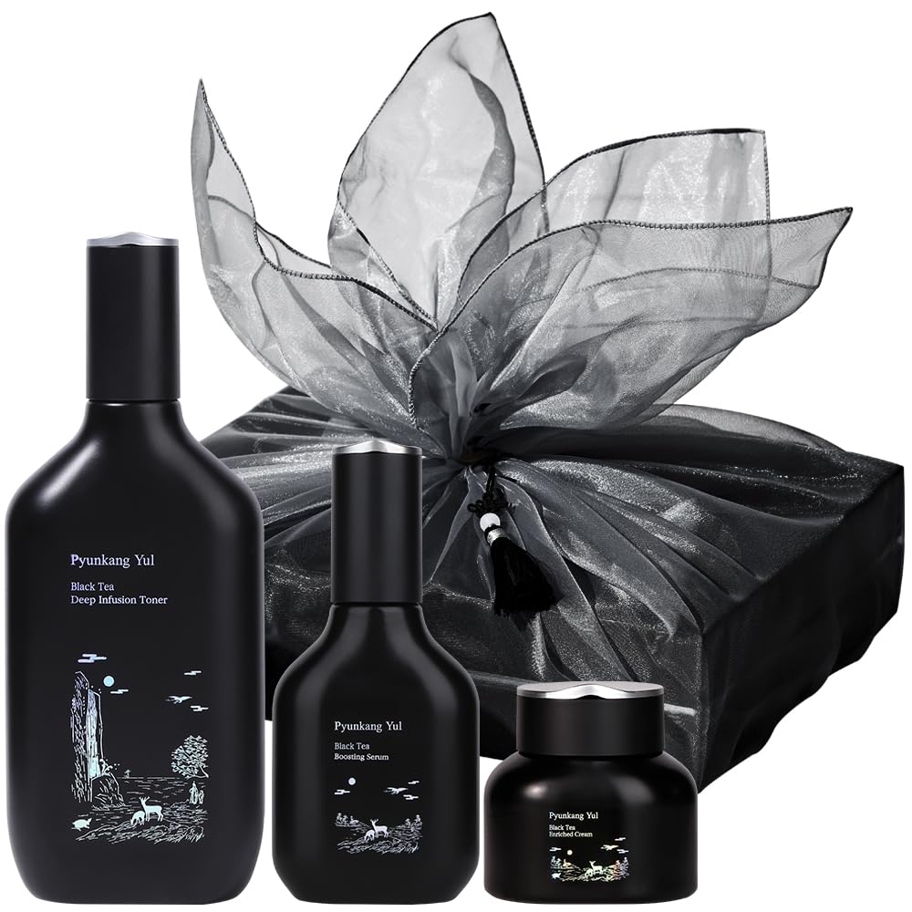 [PKY] Pyunkang Yul Radiance Skincare Gift Set for Flawless and Radiant Skin with Deep Hydration, Vitamin C and Pearl Extract, Korean skincare(3-item set)