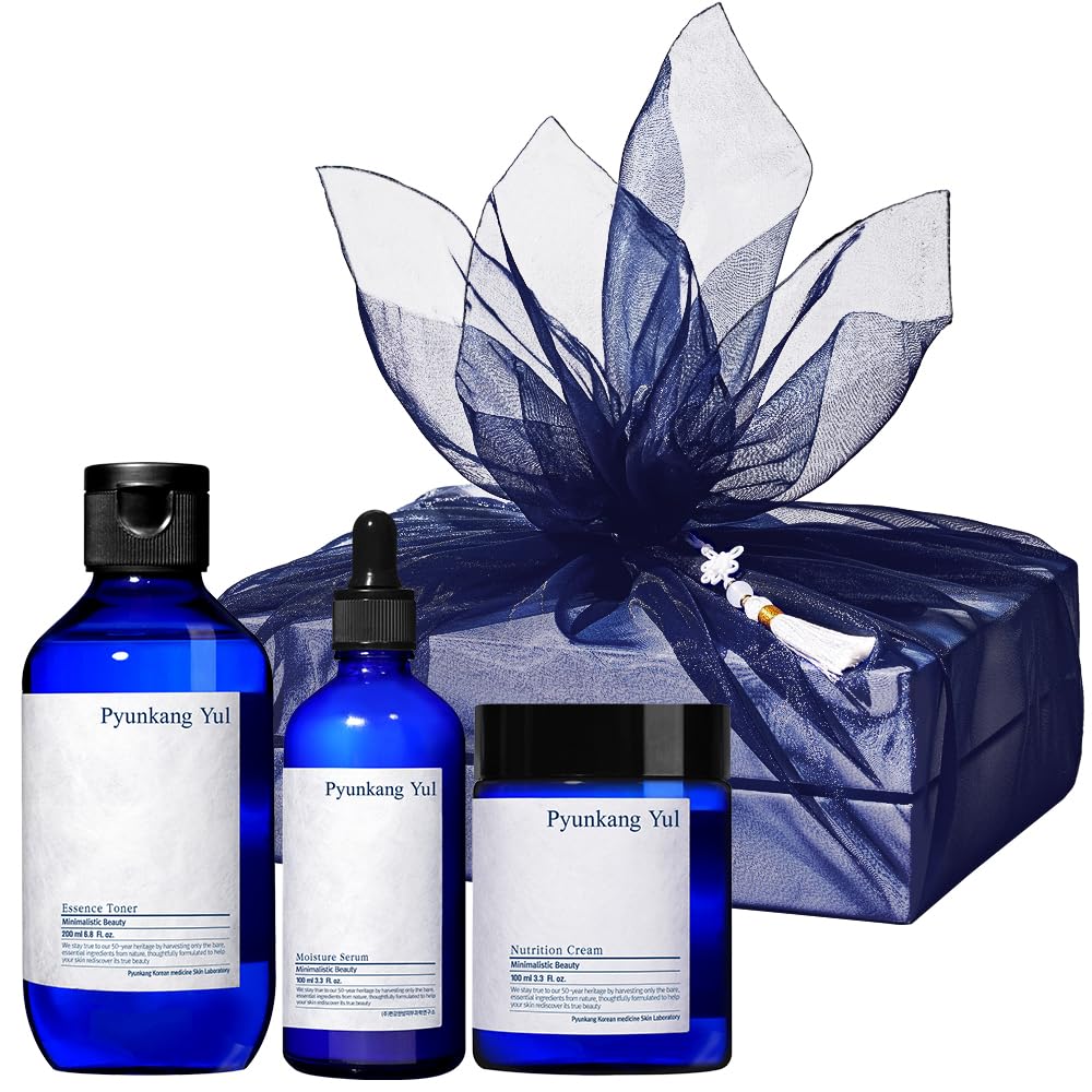 [PKY] Pyunkang Yul Radiance Skincare Gift Set for Flawless and Radiant Skin with Deep Hydration, Vitamin C and Pearl Extract, Korean skincare(3-item set)