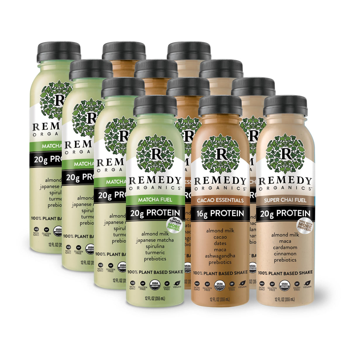Remedy Organics Berry Immunity 12-Pack | Plant Based 20g Protein Shakes, Ready to Drink | USDA Organic, Gluten Free, Dairy Free, Soy Free