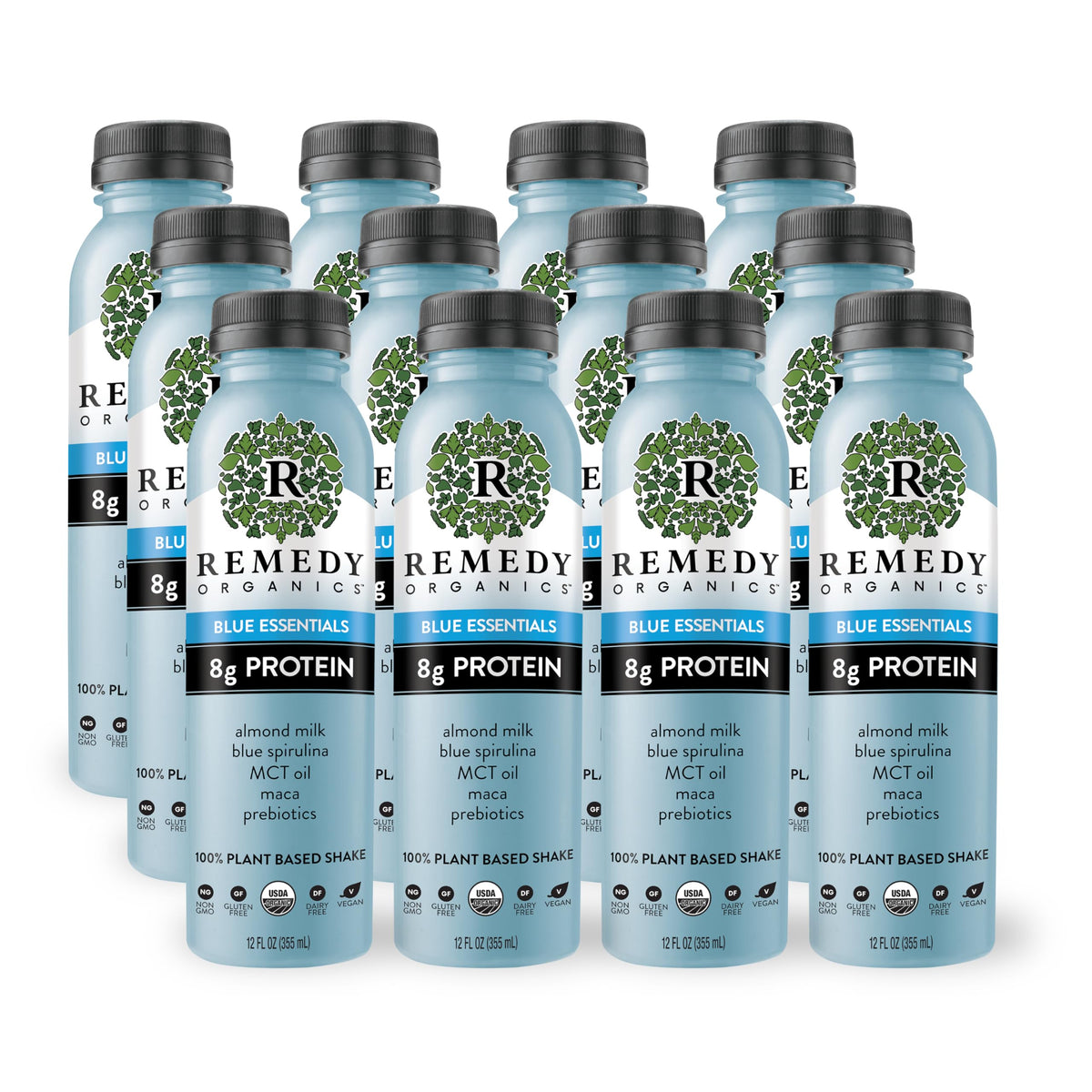 Remedy Organics Berry Immunity 12-Pack | Plant Based 20g Protein Shakes, Ready to Drink | USDA Organic, Gluten Free, Dairy Free, Soy Free
