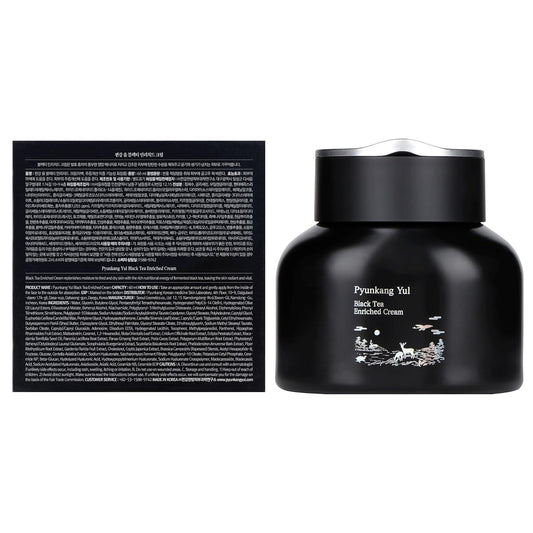 Pyunkang Yul [PKY] Black Tea Enriched Cream for Anti-aging, Condensed Nutrition for Fine Line Care with Kombucha, Ginseng Extract, Zero-Irritation, Korean Skincare (2.02 Fl. Oz, 60ml)